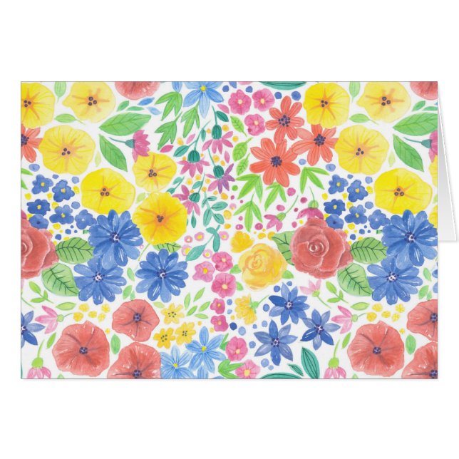 Floral watercolor pattern (Front Horizontal)
