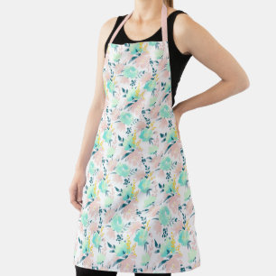 Floral Watercolor Pattern Apron