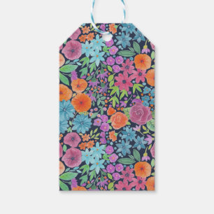 Floral watercolor pattern gift tags