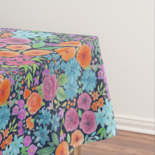 Floral watercolor pattern tablecloth