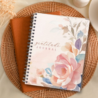 Floral Watercolor Personalised Gratitude Journal