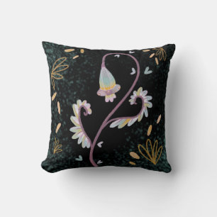 floral watercolor pillow