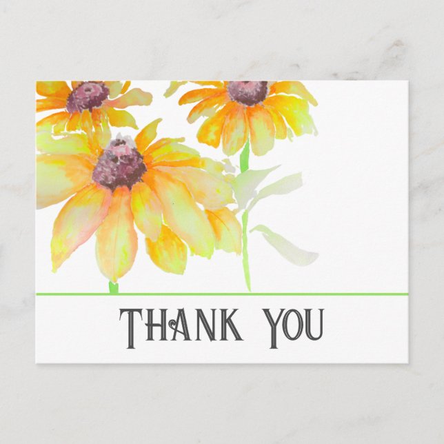 Floral Watercolor Postcard (Front)