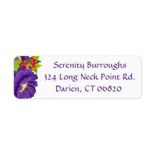 Floral Watercolor Purple Flowers