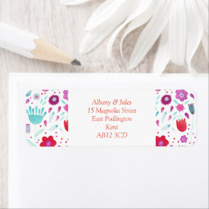 Floral Watercolor Return Address