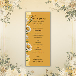 Floral watercolor rose wedding menus