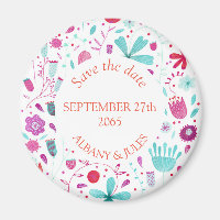Floral Watercolor Save the Date