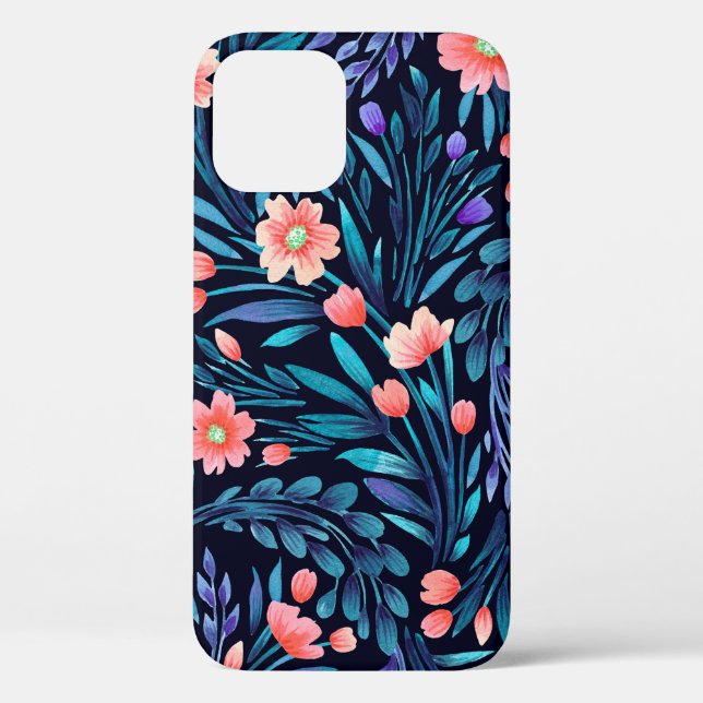 Floral watercolor seamless pattern. Case-Mate iPhone case (Back)