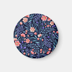Floral watercolor, seamless pattern, fabric design magnet