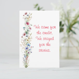 Floral watercolor teacher history appreciation thank you card