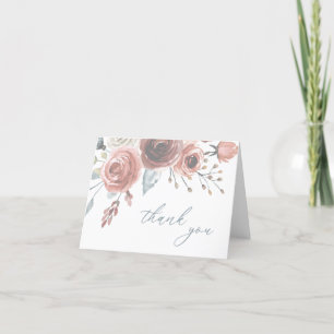 Floral Watercolor Thank You Card