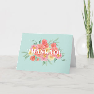 Floral Watercolor Thank You Card