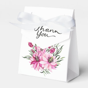 Floral Watercolor Thank You Favour Box