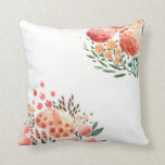 Floral Watercolor Throw Pillow<br><div class="desc">Hand-painted watercolor design by Bethany Eden</div>