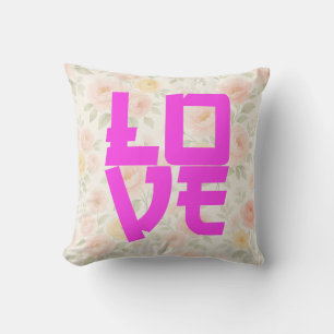 Floral Watercolor Throw Pillow