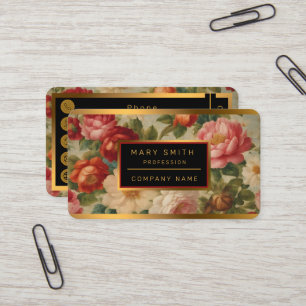 Floral Watercolor Vintage Modern Collection Business Card