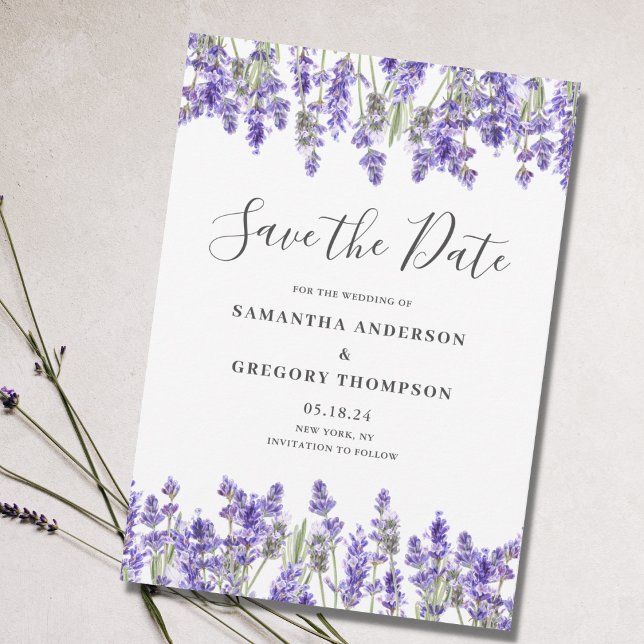 Floral Watercolor Wedding Flat Save The Date Card (Creator Uploaded)