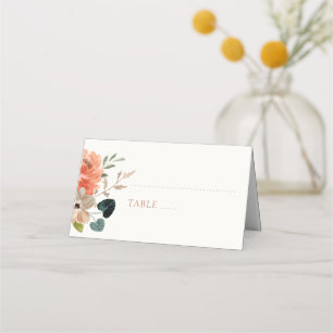 Floral Watercolor Wedding Place Card