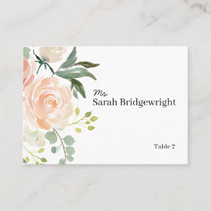 Floral Watercolor Wedding Place Cards
