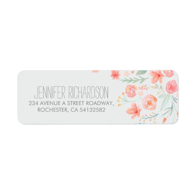 Floral Watercolors Address Labels (Front)