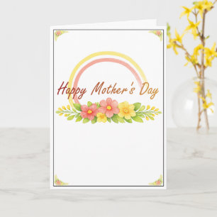 Floral Watercolour Mother's Day Card 