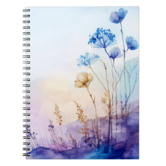 Floral watercolour notebook