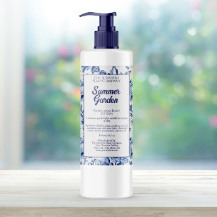 Floral waterproof cosmetics bottle label