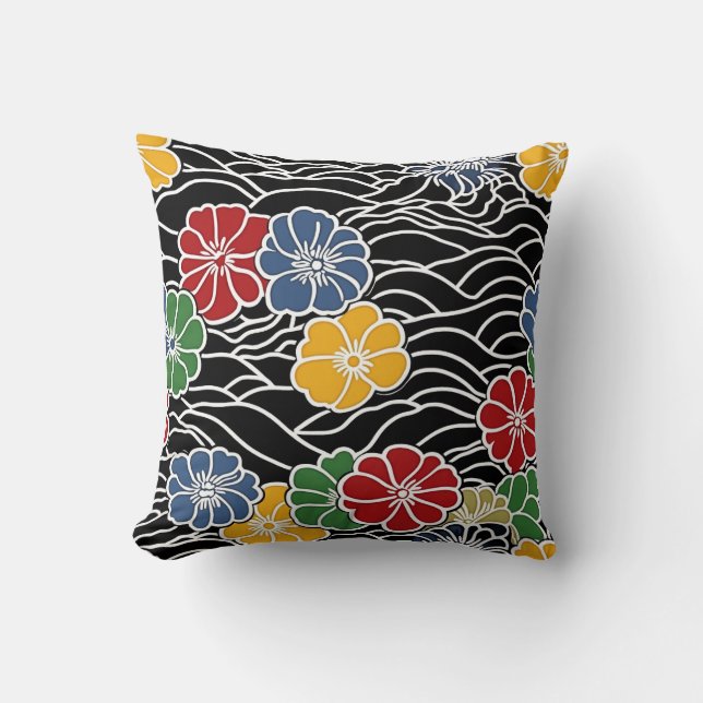 Floral Wave Cushion (Front)