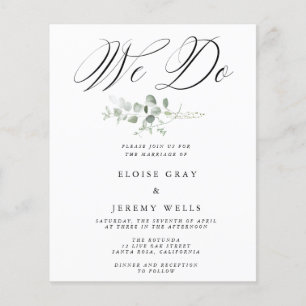Floral We Do Wedding Invitation