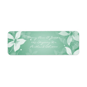 Floral Wedding Address Exotic Blooms Mint Green