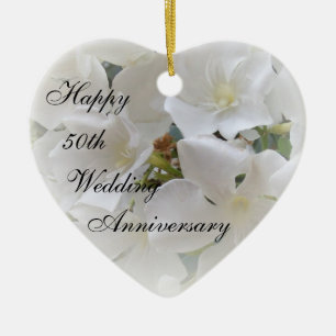Floral Wedding Anniversary Ornament 