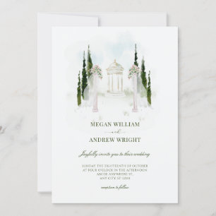 Floral Wedding arch Invitation