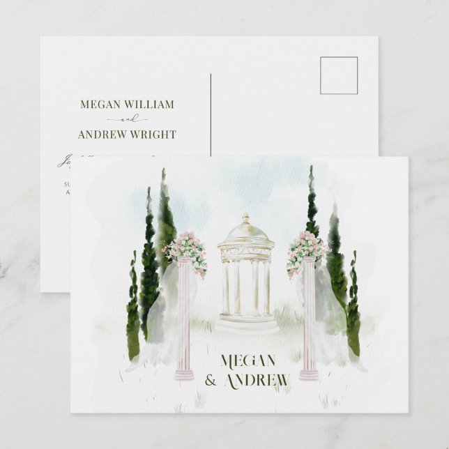 Floral Wedding arch  Postcard (Front/Back)