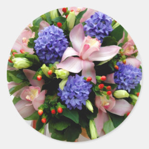 Floral Wedding Bouquet Envelope Seal Stickers