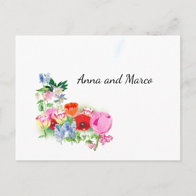 Floral wedding card (Front)