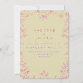 floral wedding card