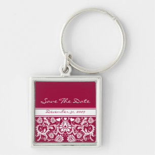 Floral Wedding Change to Any Colour Key Ring