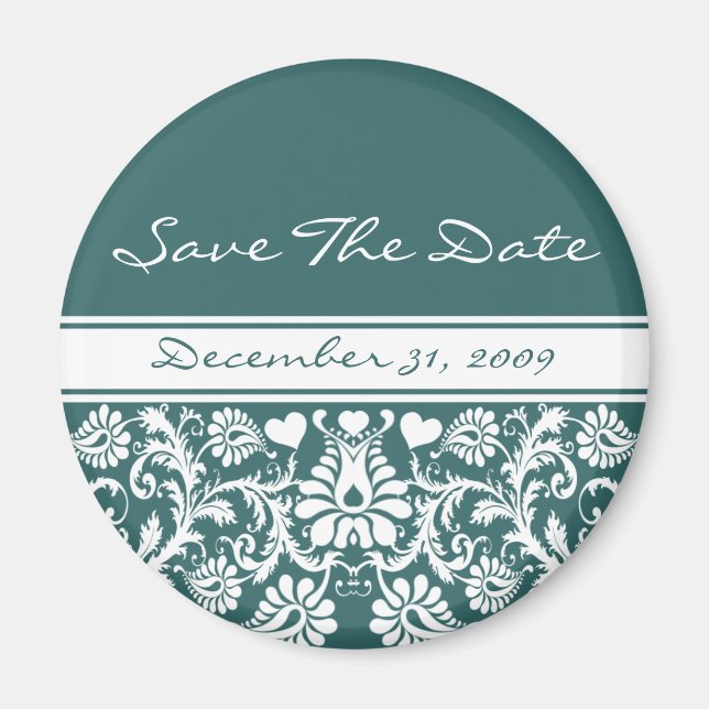 Floral Wedding Change to Any Colour Magnet (Front)