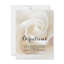 Floral Wedding Directions Insert Card