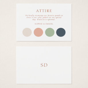 Floral Wedding Dress Code Attire Enclosure Card