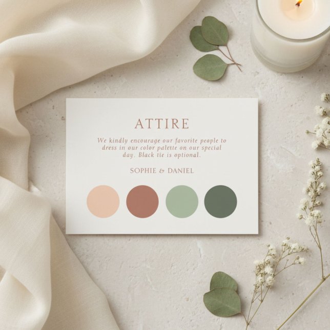 Floral Wedding Dress Code Attire Enclosure Card (Creator Uploaded)