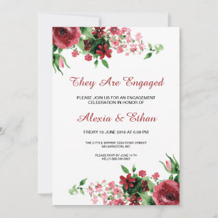 Floral Wedding Engagement Party Invitation