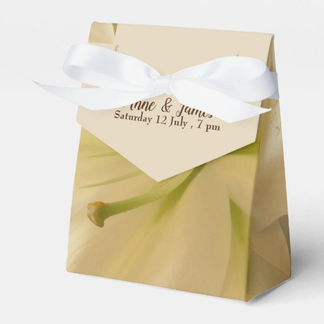 Floral Wedding Favor Tent Boxes (Front Side)