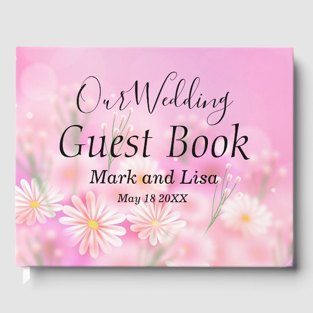 Floral Wedding  Guest Book (Front)