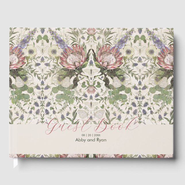 Floral Wedding Guest Book (Front)