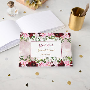Floral Wedding  Guest Book