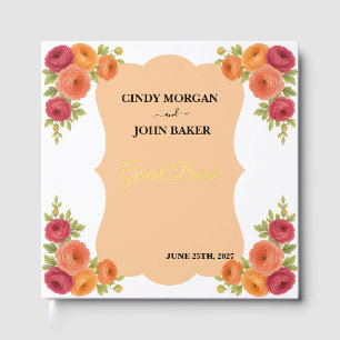 Floral Wedding Guest Book - Ranunculus