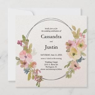 Floral Wedding Invitation