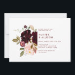 Floral Wedding Invitation<br><div class="desc">Modern Invitations. Edit to fit your needs. Cards must be purchased separately. This design is offered on a thicker cardstock with envelopes. Please message me for the link.</div>