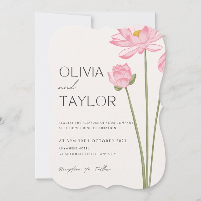 Floral Wedding Invitation (Front)